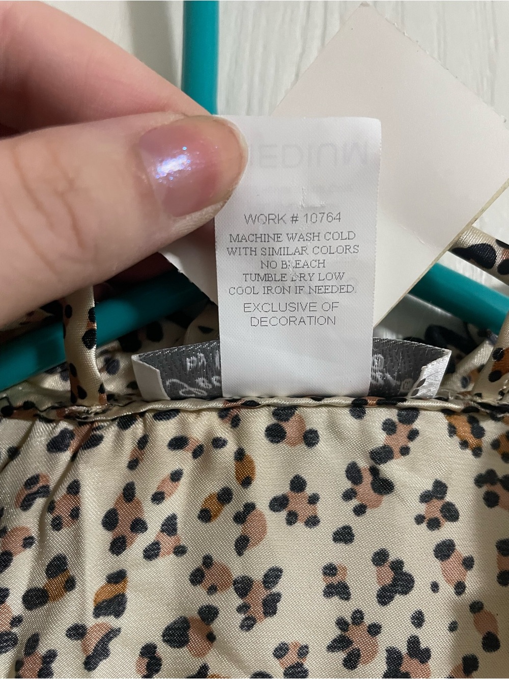 Satin Cream Animal-Print Ruffle Robe - Picture 4 of 5